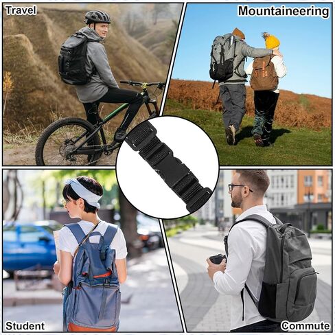 Backpack Chest Strap, Adjustable Backpack Sternum Strap Replacement Sternum Straps for Backpacks Chest Strapss with Snap Buckles Fabric Backpacks Straps for Outdoor Travel Hiking Camping in Kuwait