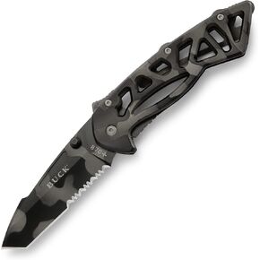 Buck Knives 0870 Bones Partially Serrated Tactical Folding Knife with Clip in Kuwait