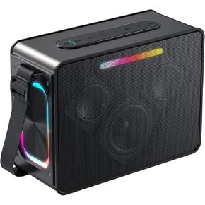 100W Peak Bluetooth Speaker, Loud Wireless Portable Speaker IPX6 Waterproof Outdoor Speaker with LED Lights Powerful Stereo Sound & Deep Bass 36H Playtime, EQ Boombox for Party Camping in Saudi Arabia