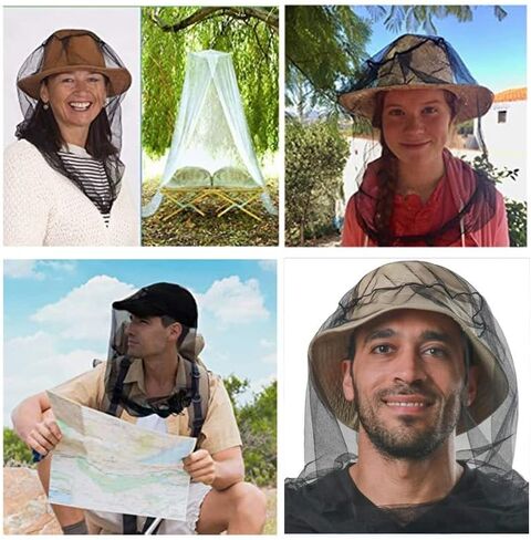 1PC Mosquito Hat Mask Head Cover,Hiking Fishing Climbing, Protecting from Bee,Camping Essentials,Patio-Clearance Deals in Saudi Arabia