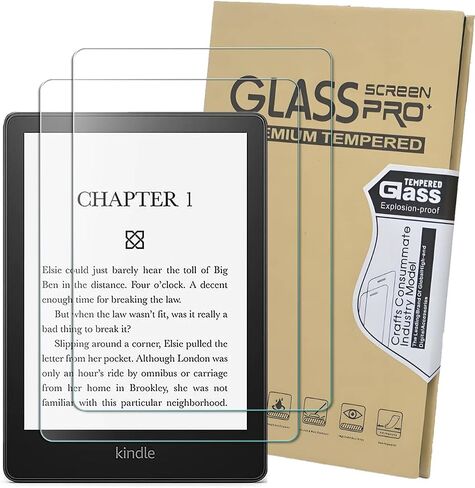 واقي شاشة من قطعتين لجهاز Kindle Paperwhite مقاس 6.8 بوصات (الجيل الحادي عشر - 2023/2021) وKindle Paperwhite Signature Edition واقي شاشة من الزجاج المقوى، شفاف عالي الدقة، متوافق مع قلم S، مناسب للحافظة in Saudi Arabia