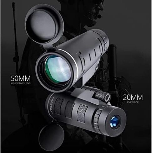 12x50 Monocular Telescope with Smartphone Holder & Tripod - BAK-4 Prism & FMC Lens for Wildlife and Bird Watching in Saudi Arabia