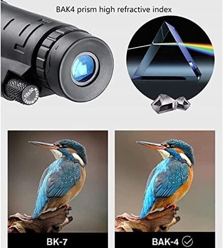 12x50 Monocular Telescope with Smartphone Holder & Tripod - BAK-4 Prism & FMC Lens for Wildlife and Bird Watching in Saudi Arabia