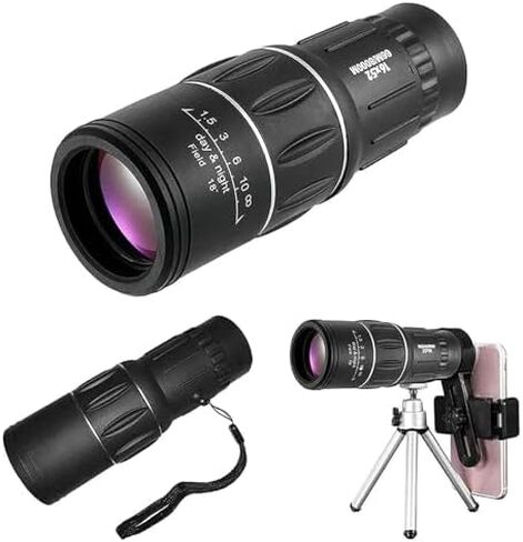 منظار أحادي عالي القوة مقاوم للماء مقاس 16 × 52 مع محول للهاتف الذكي وحامل ثلاثي القوائم لمشاهدة الطيور in Saudi Arabia