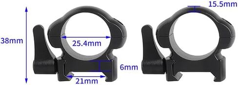 Tacgle 25.4mm Quick Release Steel Optic Sight Mounting High Medium Low Profile Picatinny Scope Rings in Saudi Arabia