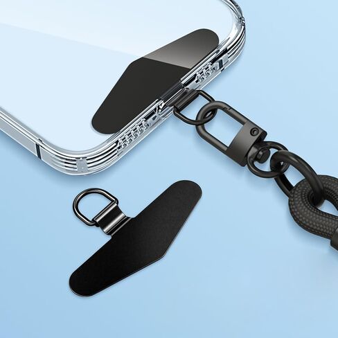 علامة تبويب معدنية للهاتف، رقعة هاتف معدنية، وسادة حبل للهاتف المحمول عالمية لحافظات الهاتف الكاملة، 2 × فضي in Saudi Arabia