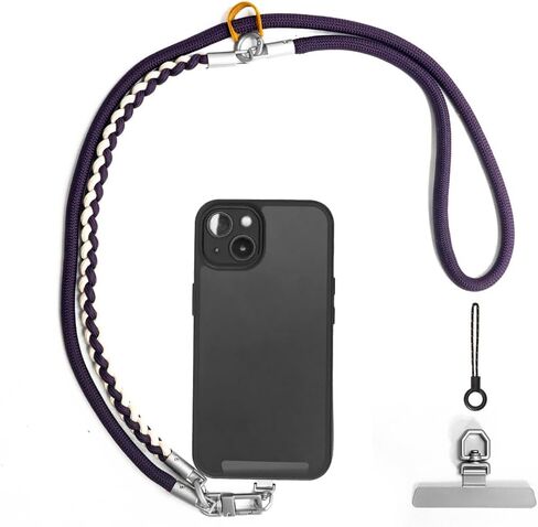 Besnfoto Phone Lanyard Crossbody حزام الهاتف 3 في 1 الرقبة وحزام المعصم للهاتف الخليوي 360 درجة أبازيم معدنية عالمية وعلامات التبويب in Kuwait