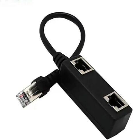RJ45 إيثرنت تمديد كابل التصحيح الحبل محول كابل الشبكة (2 في 1 أمبير) in Saudi Arabia