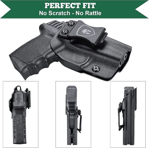 SCCY CPX1 CPX2 Holster IWB KYDEX Holster Fit: SCCY 9mm CPX-1 CPX-2 Gen 1-2 - Not Fit CPX1 / CPX2 Gen 3, Inside Waistband Appendix Holster SCCY CPX-2 Concealed Carry, Adj. Cant & Retention in Saudi Arabia