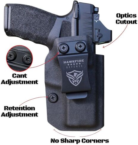Springfield Hellcat PRO Holster - قطع بصريات IWB Kydex Holster Percision مناسب لـ Hellcat Pro - احتفاظ قابل للتعديل وغير قادر - "نقرة" مسموعة عند إعادة الحفظ - حزام داخلي مخفي للحمل in Kuwait