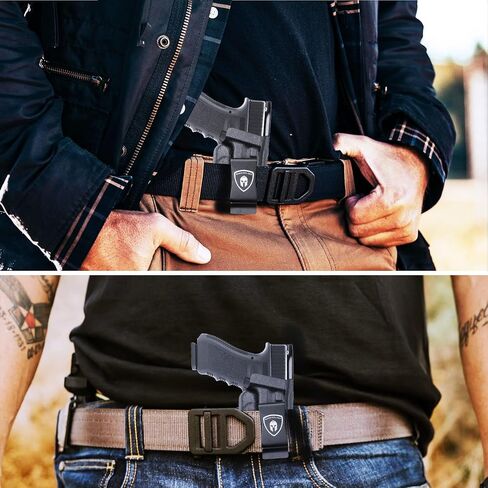 WARRIORLAND IWB Kydex مع حافظة مخلب متوافقة مع G17/22/31 - G19/19X/44/45 Gen 3-5 & G23/32 Gen 3-4 - G26 Gen 3-5 & G27/33 Gen 3-4، 1.75 مشبك فولاذي، Adj. غير قادر وركوب الحافظة داخل حزام الخصر in Saudi Arabia