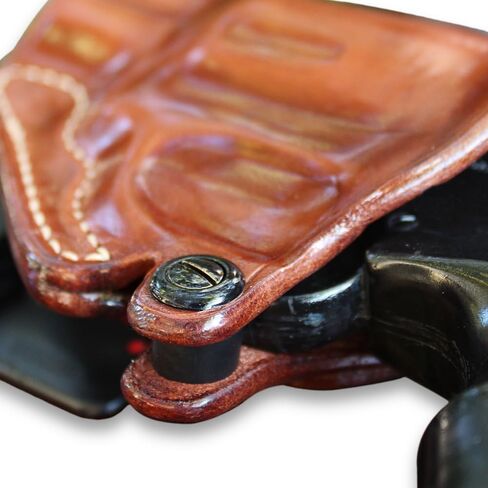 Premium Leather OWB Paddle Revolver Holster with Open Top Fits, Smith & Wesson J-Frame 2" Barrel, 442/642 (Please Choose Your Hand Draw) Brown Color #1056# in Kuwait