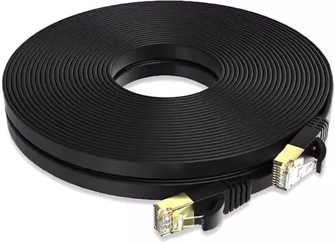 كابل إيثرنت Cat 7 Cat7 عالي السرعة مسطح جيجابت STP RJ45 LAN 10 جيجابت في الثانية رمز تصحيح الشبكة لجهاز التوجيه طويل 20 متر 30 متر (5 متر) in Saudi Arabia
