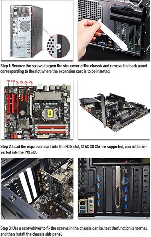 بطاقة PUSOKEI ذات 4 منافذ PCIe، بطاقة توسيع PCIE 3.0 مع دعامة منخفضة المستوى، شريحة تحكم 88SE9215، سرعة عالية 6 جيجابت في الثانية، لمحرك الأقراص الصلبة SSD in Kuwait