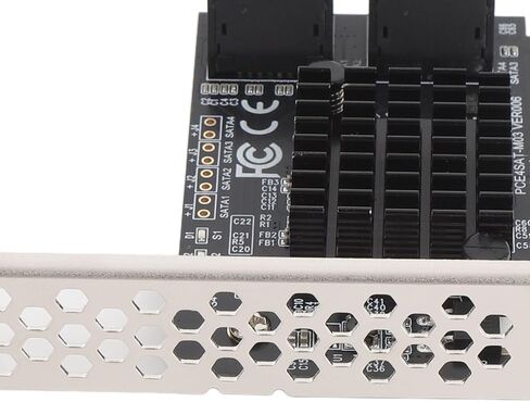 بطاقة PUSOKEI ذات 4 منافذ PCIe، بطاقة توسيع PCIE 3.0 مع دعامة منخفضة المستوى، شريحة تحكم 88SE9215، سرعة عالية 6 جيجابت في الثانية، لمحرك الأقراص الصلبة SSD in Kuwait