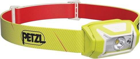مصباح أمامي PETZL Tikka - ضوء مدمج 350 لومن مع إضاءة حمراء، للمشي لمسافات طويلة والتسلق والجري والتخييم - أصفر in Saudi Arabia