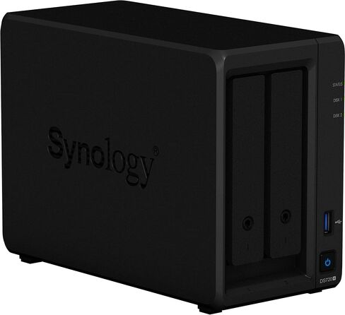 Synology DiskStation DS720+ NAS Server for Business with Celeron CPU, 6GB Memory, 2TB SSD Storage, DSM Operating System in Saudi Arabia