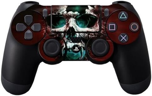 MightySkins Skin for Sony PS4 Controller - Wicked Skull | Protective, Durable, and Unique Vinyl Decal wrap Cover | Easy to Apply, Remove, and Change Styles | Made in The USA in Saudi Arabia