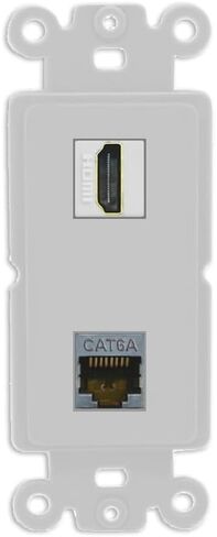 RiteAV - HDMI Cat6A Shielded Port Wall Plate Decorative (Insert) - Rocker [White] in Saudi Arabia