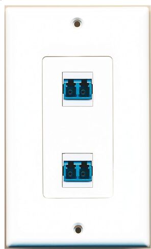 RiteAV 2 Port LC Fiber Singlemode Duplex Wall Plate OVERSIZED Jumbo MIDI in Saudi Arabia
