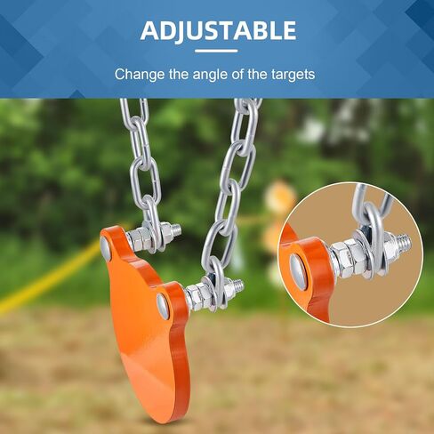 Blulu Ar500 Shooting Targets Target Hangers and Gong Targets Combo Pack Steel Chain Kit Hardware for Hanging Shooting Practice Recreational Use in Saudi Arabia