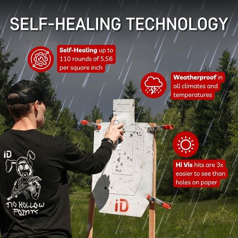 Self-Healing Infinity Target - Shooting & Archery Competition Style Reuasble Rubber Target Lasts for Thousands of Rounds, Reactive Hits, Weather Proof, No Ricochet, Up to .50 BMG in Saudi Arabia
