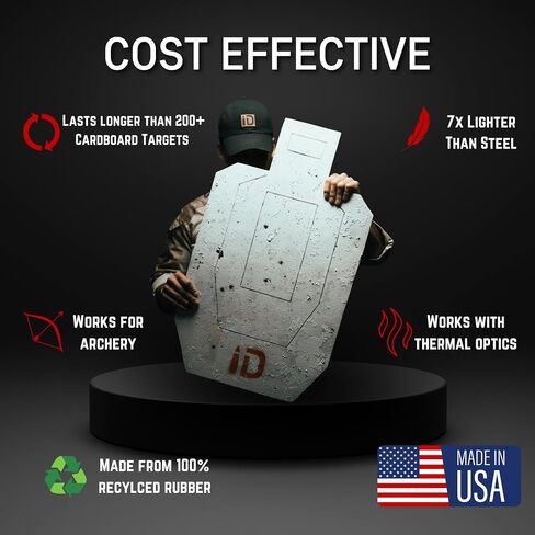 Self-Healing Infinity Target - Shooting & Archery Competition Style Reuasble Rubber Target Lasts for Thousands of Rounds, Reactive Hits, Weather Proof, No Ricochet, Up to .50 BMG in Saudi Arabia