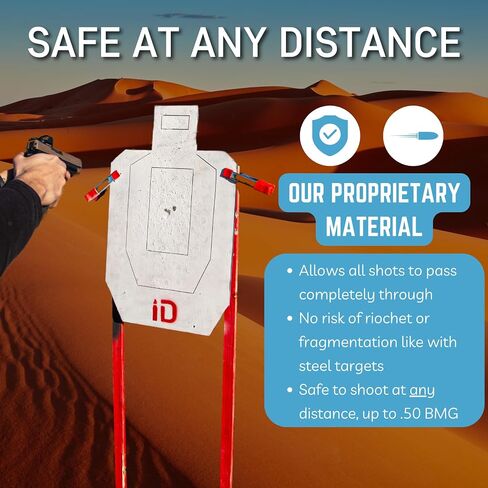 Self-Healing Infinity Target - Shooting & Archery Competition Style Reuasble Rubber Target Lasts for Thousands of Rounds, Reactive Hits, Weather Proof, No Ricochet, Up to .50 BMG in Saudi Arabia
