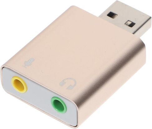 بطاقة صوت خارجية لقناة USB مع مقبس سماعة الرأس والميكروفون وتشغيل محول واجهة الصوت USB لأجهزة الكمبيوتر المحمول وسطح المكتب، لا يتطلب برنامج تشغيل، لون عشوائي محمول in Kuwait