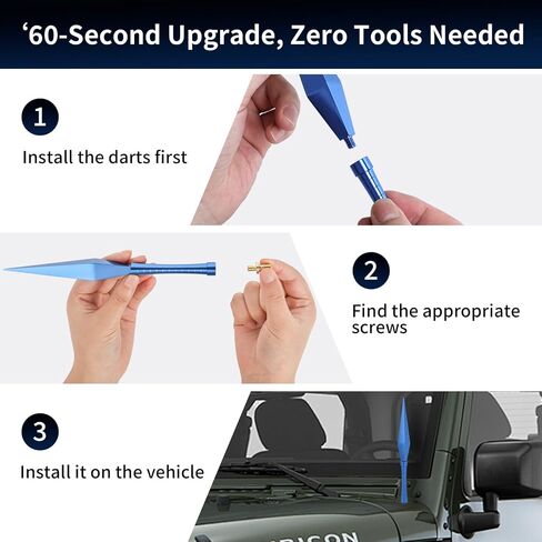 Car Antenna Replacement for Chevy Silverado and GMC Sierra Accessories Ford F150 F-150, Ford F150 Accessories | Truck Antenna F250 F350 | Motorcycle Antenna for Harley (Black, 7.8in) in Saudi Arabia