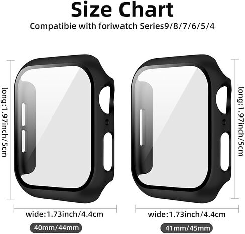 حافظة من الزجاج المقوى مكونة من 3 قطع متوافقة مع Apple Watch Series 4 5 6 7 8 9 واقي شاشة صلب من البولي كربونات، غطاء حماية خفيف الوزن ورفيع للغاية مضاد للخدش (رمل وردي + وردي وردي + ضوء النجوم، 40 ملم) in Saudi Arabia