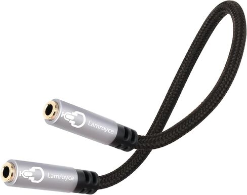 1/8 Inch 3.5mm TRRS Auxiliary Audio Mic Adapter Cable 0.6Feet,1/8" 3.5mm 4-Pole TRRS Female to Female Stereo Headphone Microphone Jack Coupler Connector Aux Extension Cord for Headphones, MP3 Players in Saudi Arabia