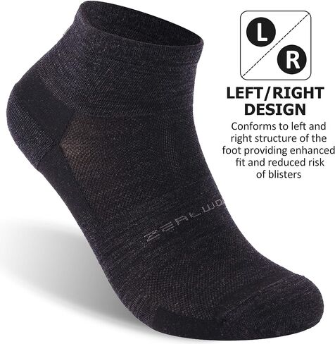 No Show Athletic Socks, ZEALWOOD Unisex Merino Wool Ultra-Light Running Tennis Golf Socks,1/3 Pairs in Kuwait