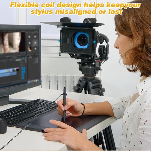 10 Pcs Pen Leash Elastic Tether Coil Lanyard for Clipboard Stylus Pens with Silicone Ring for Tethering Drawing Pen to Touchscreen Pencil Chain Cord for Tablet Touchscreen Drawing Pens Holder (Black) in Kuwait