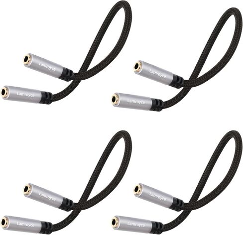 1/8 Inch 3.5mm TRRS Auxiliary Audio Mic Adapter Cable 0.6Feet,1/8" 3.5mm 4-Pole TRRS Female to Female Stereo Headphone Microphone Jack Coupler Connector Aux Extension Cord for Headphones, MP3 Players in Saudi Arabia
