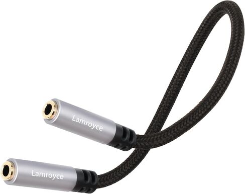 1/8 Inch 3.5mm TRRS Auxiliary Audio Mic Adapter Cable 0.6Feet,1/8" 3.5mm 4-Pole TRRS Female to Female Stereo Headphone Microphone Jack Coupler Connector Aux Extension Cord for Headphones, MP3 Players in Saudi Arabia