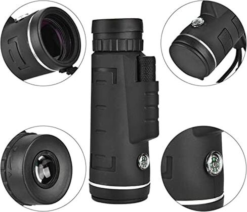 40x Monocular Telescope with Phone Clip, Tripod, and Bag - Perfect for Wildlife Viewing, Camping, and Travel in Saudi Arabia
