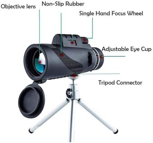 40x60 High Power Monocular Telescope for Smartphone - HD Waterproof Monocular for Bird Watching with Tripod Holder in Saudi Arabia