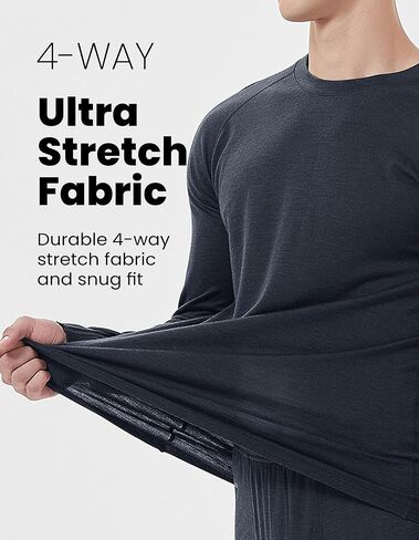 Iguana Mens 100% Merino Wool Base Layer Sets for Ski Lightweight Thermal Underwear in Kuwait