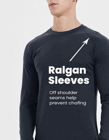 Iguana Mens 100% Merino Wool Base Layer Sets for Ski Lightweight Thermal Underwear in Kuwait