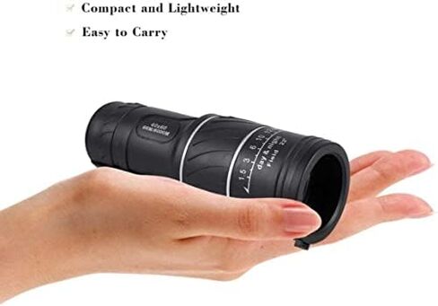 10x HD Pocket Monocular Telescope for Adults, Compact Low Light Optics with Green Film, Includes Carry Bag in Saudi Arabia