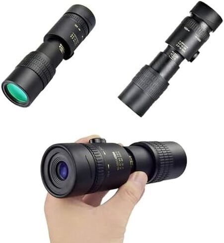 تلسكوب أحادي العين 4K 10-300x40mm مقاوم للماء مع حامل وحامل ثلاثي القوائم لمشاهدة الطيور والتخييم والسفر in Saudi Arabia