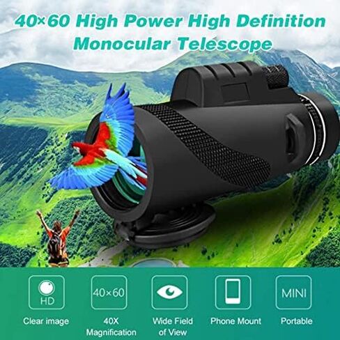 40x60 High Power Compact Monocular - Portable Telescope for Bird Watching, Camping, and Sports in Saudi Arabia