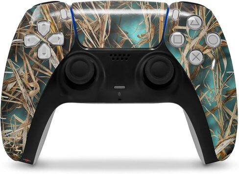 WraptorSkinz Skin Wrap compatible with Sony PS5 DualSense Controller WraptorCamo Grassy Marsh Camo Neon Teal (CONTROLLER NOT INCLUDED) in Saudi Arabia