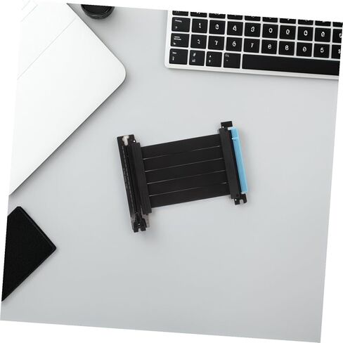 كابل شريط Pcie Riser موسع شريطي مسطح مرن لتركيب وحدة معالجة الرسومات الجرافيكية العمودية، امتداد بطاقة الرسومات المحمية EMI مع النحاس لتوافق Pcie المستقر وسهولة التركيب in Kuwait