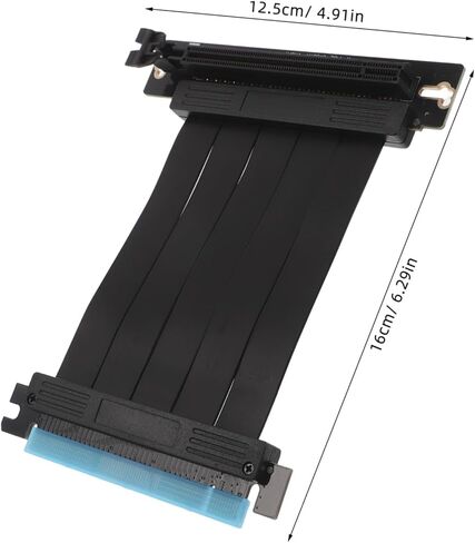 PCIe Riser Cable Shielded PCI Express GPU Mount Extension Ribbon Cable Male to Female Adapter for Vertical Graphics Card Installation Stable High-Bandwidth Data Transmission in Saudi Arabia