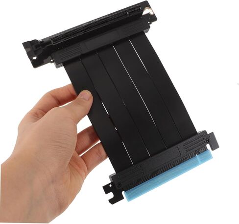 PCIe Riser Cable Shielded PCI Express GPU Mount Extension Ribbon Cable Male to Female Adapter for Vertical Graphics Card Installation Stable High-Bandwidth Data Transmission in Saudi Arabia