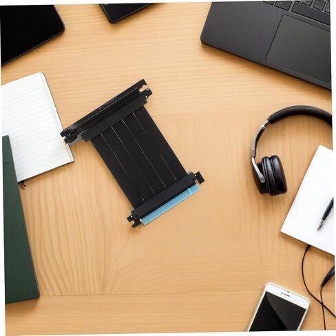 PCIe Riser Cable Shielded PCI Express GPU Mount Extension Ribbon Cable Male to Female Adapter for Vertical Graphics Card Installation Stable High-Bandwidth Data Transmission in Saudi Arabia