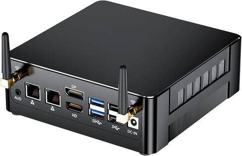 جهاز كمبيوتر صغير i9، ذاكرة وصول عشوائي 64 جيجابايت، 2 تيرابايت PCIE 4.0 SSD مع كمبيوتر صغير Core i9-12900H، 1 * HDMI / 1 * DisplayPort / 1 * شاشة USB-C ثلاثية، 8K، شبكة LAN مزدوجة (1G+2.5G)، WiFi 6e، VESA، Windows 11 Pro (TPM 2.0) in Kuwait