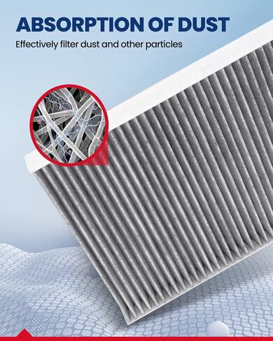 Kax Cabin Air Filter ، CF8644A استبدال VW Beetle1998-2010 ، Jetta1993-2005 ، Passat 2001-2005 ، Golf 1993-2006 ، TT Quattro 2000-2006 ، Cabrio w/Activated Carbon Compartment Filter Filter Air Filter in Saudi Arabia